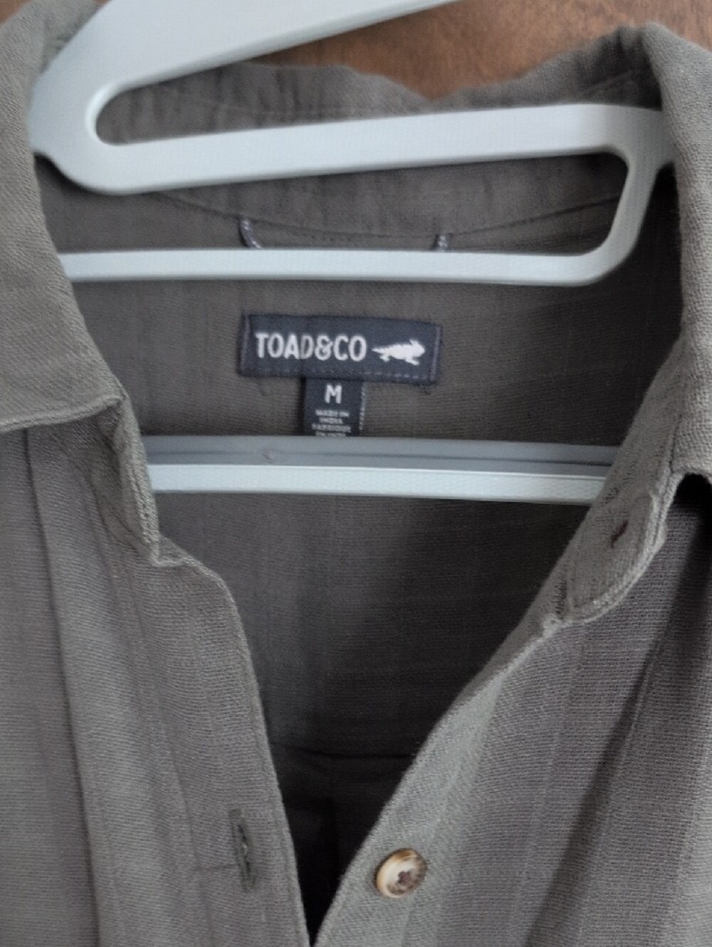 Toad&Co Olive Green Long-Sleeve Button Jumpsuit - Picture 2 of 7